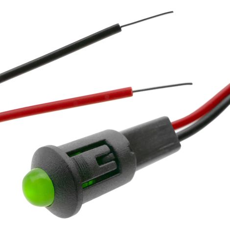 BeMatik - Lampe voyant LED 8mm 12VDC Pilote de couleur vert