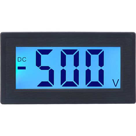 LCD Voltmeter, DC Digital Voltage Meter with Backlight (DC0-200mV) (DC0-2V) (DC0-10V) (DC0-20V) (DC0-200V) (DC0-500V) (1/5)