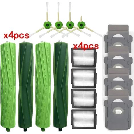 Set di spazzole laterali con filtro HEPA, compatibile con iRobot Roomba E5, E6, E7, I7, I7+, I6, I8, I3, J7, 16 pezzi (1/2)
