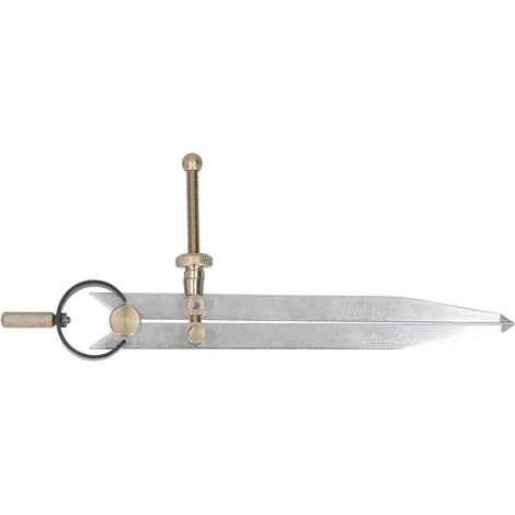 Jauge de réglage pour espacement en cuir et bois, compas à pointes 10 cm