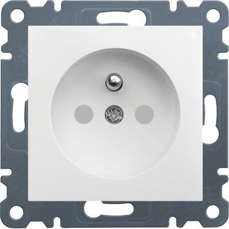 Porta singola Lumina con/senza otturatori di contatto da 16A, bianca WL1040