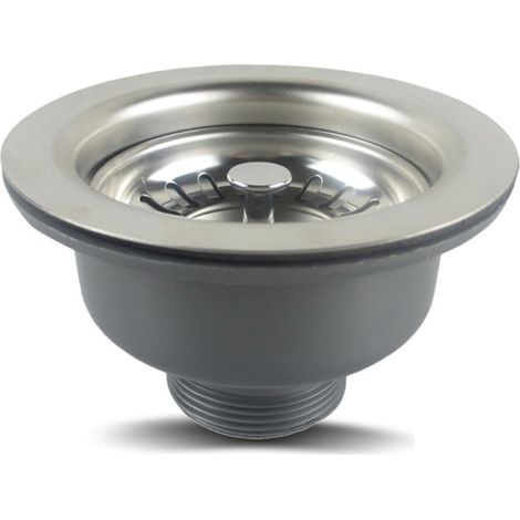 110 mm - En acier inoxydable - Pour évier de cuisine - Siphon de drainage - Panier à tamis (1/5)