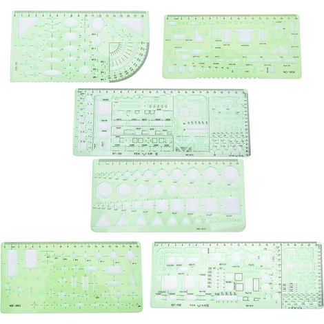 Kit de gabarits dessin architectural multifonctionnels : ensemble (1/5)
