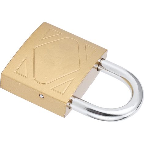Cadenas d'extérieur domestique avec 3 clés, cadenas en laiton et fer d'épaisseur moyenne pour porte ou armoire (50 mm) (1/5)