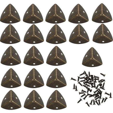 20 protège-coins pour meubles - bois - bronze - pour meubles (1/5)