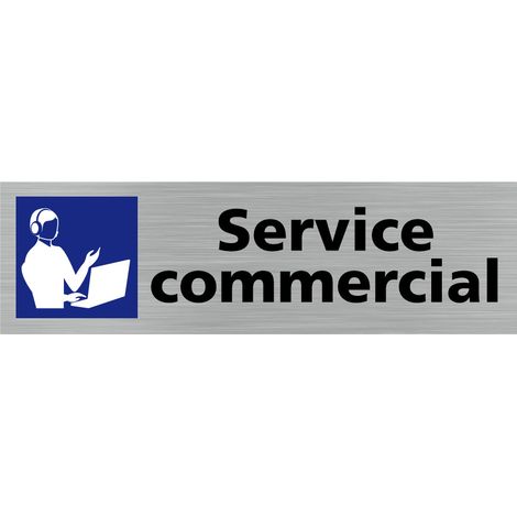 Pictogramme SERVICE COMMERCIAL (Q0373).- Adhésif aspect aluminium brossé - (1/5)