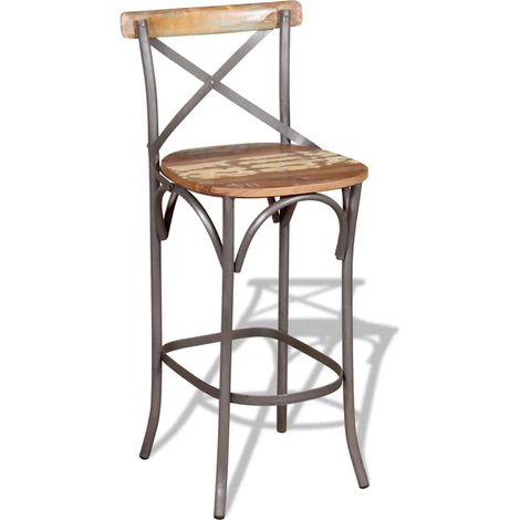 vidaXL Tabouret de bar Bois de récupération massif (1/5)