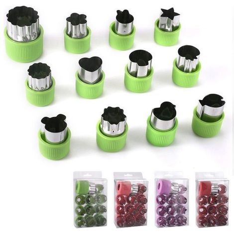 Emporte-pièces - Acier Inoxydable - Pour Légumes Et Fruits - 12 Pièces - Formats Variés (1/5)