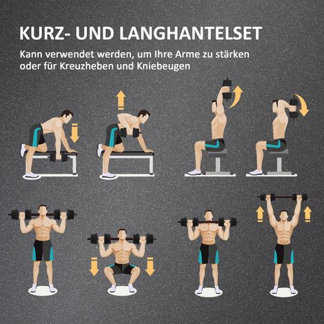 Set de 2 haltères 20 kg réglables, barre & haltères professionnelles pour musculation, noir