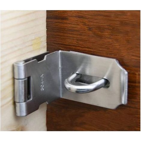 – Sicherheitsschloss aus Edelstahl für Schiebetüren – Oberfläche in Satin-Nickel – Einfache Montage mit mitgelieferten Schrauben – Rostbeständig (1/5)