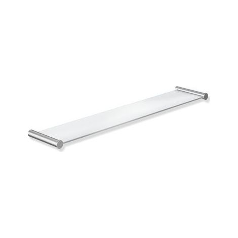 HEWI 162.03.1005XA Ablage des Systems 162, Edelstahl, schliff, bestehend aus seitlichen Halteelementen und Ablagefläche aus Glas, 450 mm breit, 122 mm tief (1/5)