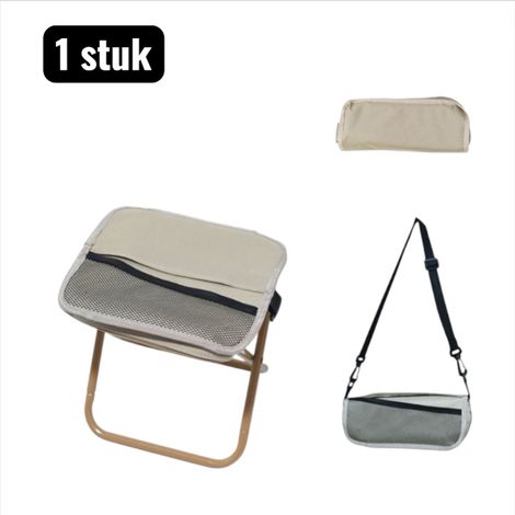 1 tabouret de camping pliable transformable en sac avec bandoulière multifonction pour files d attente et événements en extérieur kaki (1/4)