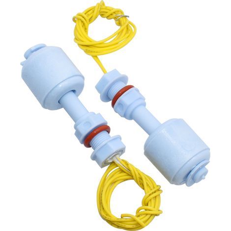 2 Stück vertikale Schwimmerschalter, blau, Wasserstandssensor, Flüssigkeitsregler für Hydrokultur, Gartenbau, Aquarien, Schwimmbecken, 10 W, 52 mm