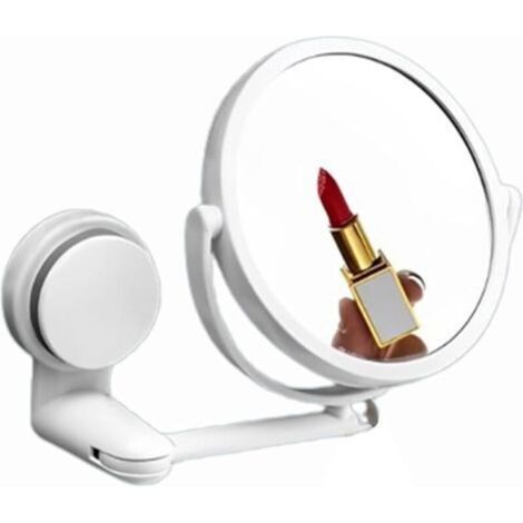 Miroir de Courtoisie Mural Pliable, Miroir Grossissant 3X avec Ventouse, Miroir Grossissant, Miroir de Maquillage,Miroir Ventouse Salle de Bain,Déal pour la Maison et Les Voyages (1/5)