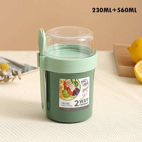 Frühstücks-Haferflocken-Müsli-Nüsse-Joghurt-Salatbecher-Verschlussbehälter Grün Grün (1/5)