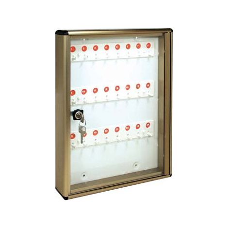 BACHECA PORTA CHIAVI ALUBOX - ALLUMINIO BRONZATO CHIAVI 24 MM 300X50 H.MM 400 - 1 pezzo
