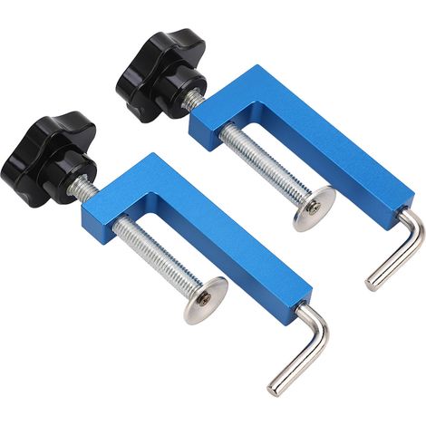 2 Serre-joints Universels en Aluminium pour Scies Circulaires, Tables de Sciage et Travaux de Menuiserie, Blocs de Serrage Rigides (1/5)