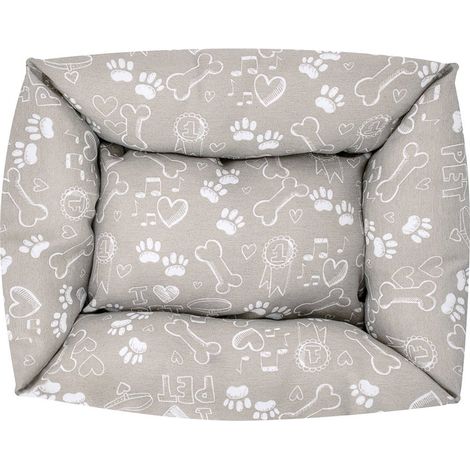 Cuccetta bones 45x30x14 cm 400 g: Cuccetta rettangolare per cani e gatti modello bones beige (1/2)