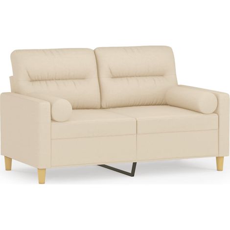 Maison Exclusive - Divano a 2 Posti con Cuscini Crema 120 cm in Tessuto