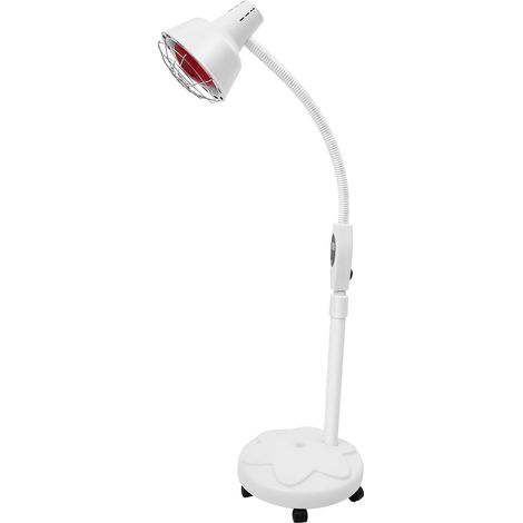 HAUTOUR Lampe infrarouge 275 W - Lampe thérapeutique infrarouge - Support réglable à 360° - Avec roues - Pour salon de massage (1/5)