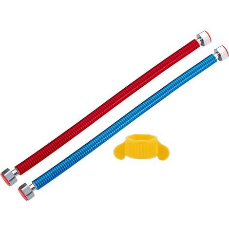 Tuyau de chauffe-eau en acier inoxydable 304, tuyau ondulé-30cm (1/2)