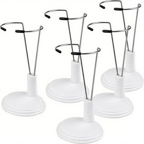 Support Poupée Réglable - 6 pièces, Support Poupée Réglable Présentoir - Pour Poupée 10-15cm (Poupée Non Incluse) (1/5)
