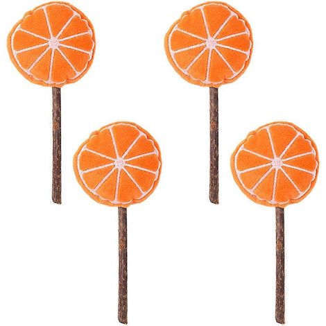 Lot de 4 jouets à mâcher pour chat à l'herbe à chat, bâtonnets en peluche douce pour la dentition, forme mignonne - Style 3 (1/4)