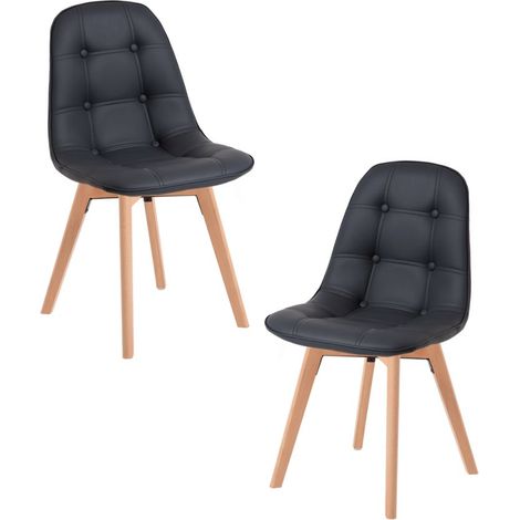Packs Sillas Comedor - Pack 2 Sillas Vorak - Negro (1/5)