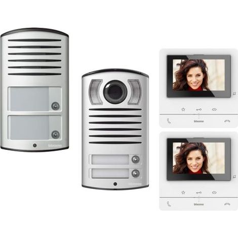 Bticino kit Video Monitor vivavoce bifamiliare Doppio ingresso a 2 fili - 364622/B