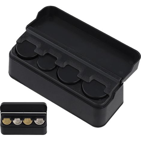Boîte de Rangement pour Pièces Porte monnaie Compact pour Pièces Euro pour Voiture et Maison Organisateur de Monnaie Portable avec (1/5)