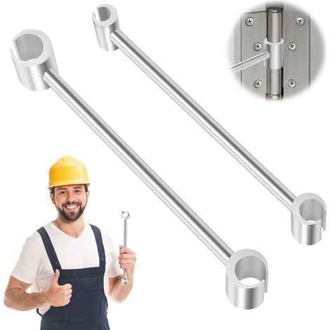 Clé à molette de réglage de l'écart des charnières 1,4 à 2,5 cm, Outil de Réparation de Charnière de Porte pour Porte Coupe-feu, Portes de Salle Blanche, Portes de Sécurité (1/4)