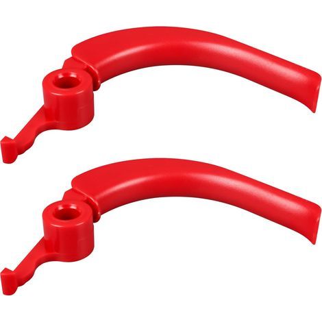 Lot de 2 leviers de positionnement rouges pour tondeuse à gazon Bosch Rotak 320 340 32 34 36 37 (1/5)