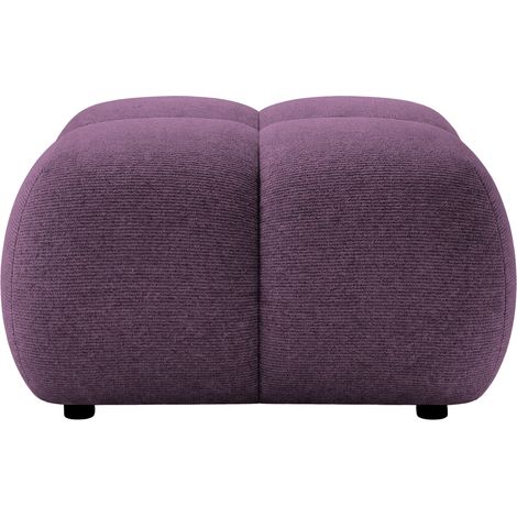 CONSTANCE - Pouf en tissu chenille Mauve 72x72x43.5cm (1/5)