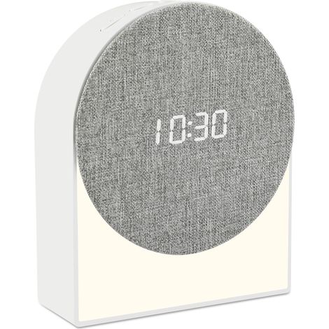 Réveil Numérique Bluetooth pour Enfant avec Minuterie, Veilleuse, Aide au Sommeil, 6 Sons de Réveil, Idéal pour Chambre d’Enfant, Chambre à Coucher, Cuisine, Choix（Blanc） (1/5)