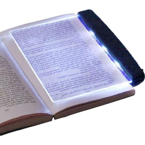 1 LED-Buchlampe – Leselampe – Verstellbares, flaches Licht – Augenschonend für Bett und Reisen – Weiß – 14,2 x 17,5 cm (1/5)