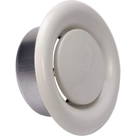 Diffuseur De Plafond Rond, Réglable Dans Le Sens Des Aiguilles D'une Montre / Dans Le Sens Antihoraire, Valve À Disque Régulée 100mm (1/5)