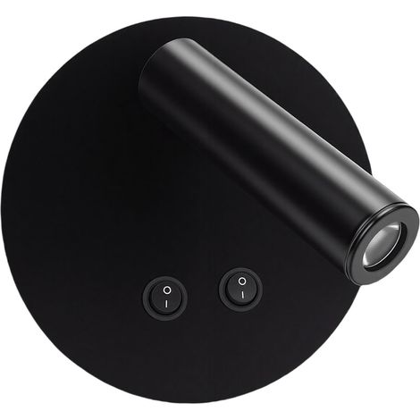 Applique murale LED minimaliste et moderne, lumière d'ambiance de chevet, pour maison, hôtel, lecture, sommeil, noir (1/5)