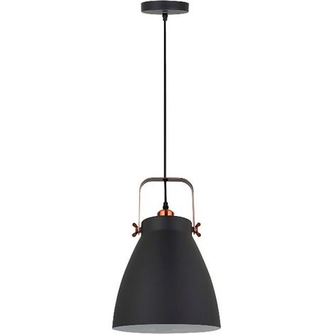 Suspension E27 Noir Cuivre Fbright Design Bicolore, Douille E27, Style Moderne - Fbright