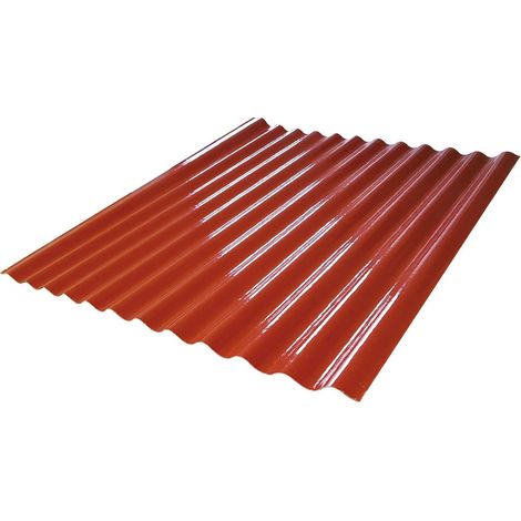 Lastre ondulate in vetroresina 120x210 cm rossa o verde per coperture esterne Onduline - red (1/4)