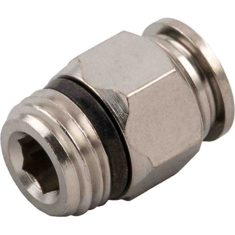Raccord instantané RS PRO vers Enfichable, 12 mm Uni 1/4 mâle ( Prix pour Sachet de 10 )