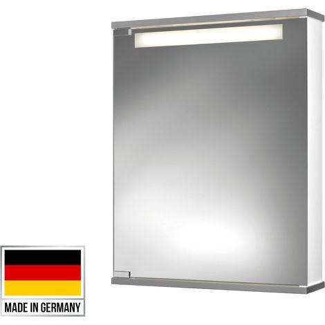 Jokey Cento 50 LS Spiegelschrank mit Beleuchtung 50x65x14cm – Weiß, MDF, Badezimmerschrank mit Spiegel und Licht (1/3)