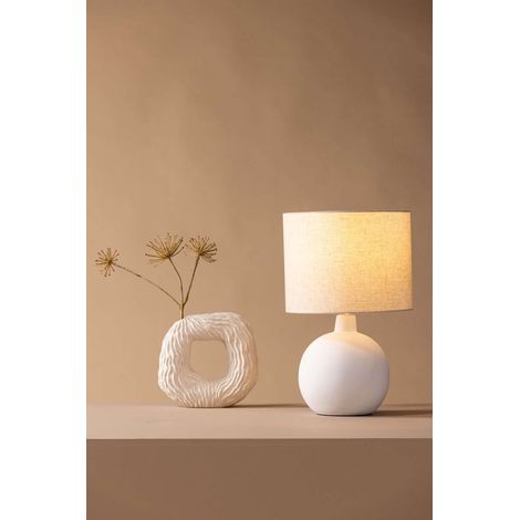 Torcello éclairage lampe de table 32x32x51cm beige. (1/5)