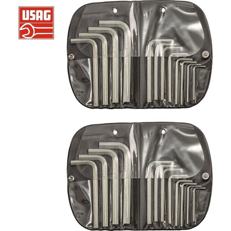 SERIE SET KIT 24 CHIAVI ESAGONALI IN POLLICI E MILLIMETRI USAG 280MP/S24 PROF. (1/2)