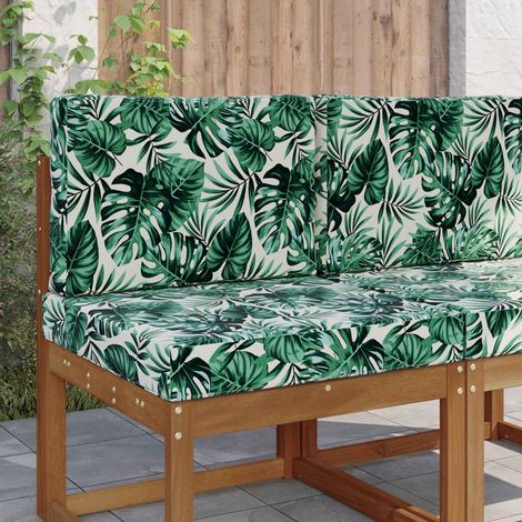 Sofakissen für draußen 2 pcs Blattmuster Polyester