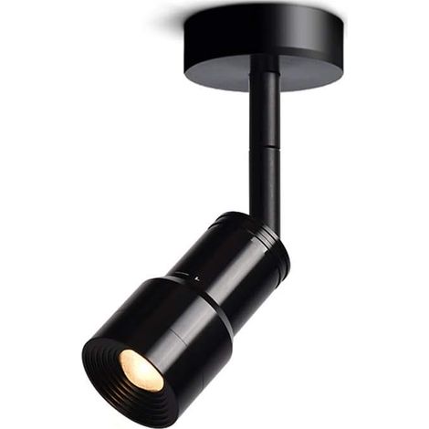 Spot monté en surface led plafonnier downlight fond applique murale plafonnier nordique spot spot zoom spot focus 3W/noir/3000K (1/5)