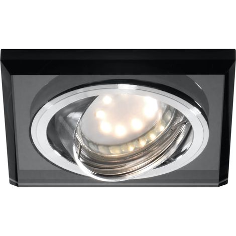 Spot encastré Candellux SSU-13 carré MR16 noir/chrome (1/4)