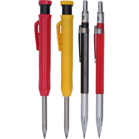 Ensemble de porte-mines de charpentier avec 40 recharges, utilisation simple, trou profond. Kit de porte-mines pour le travail du bois. (1/5)