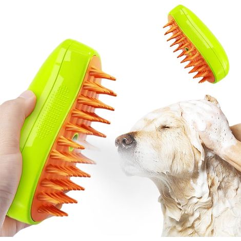 Brosse à vapeur multifonctionnelle 4 en 1 pour chat, brosse à vapeur autonettoyante pour massage pour enlever les poils emmêlés et lâches (1/5)