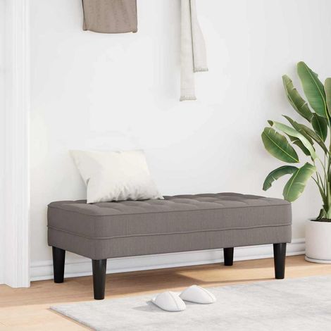 Banco Taupé 113 x 57 x 39 cm tela vidaXL (1/5)