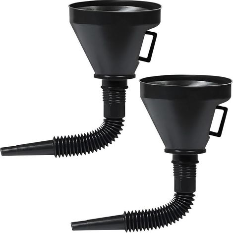 2 Pièces Entonnoir Essence,Entonnoir à Huile Voiture,Plastique Entonnoir pour Carburant,pour Moteur de Voiture Avec Tuyau d'extension Flexible (1/4)